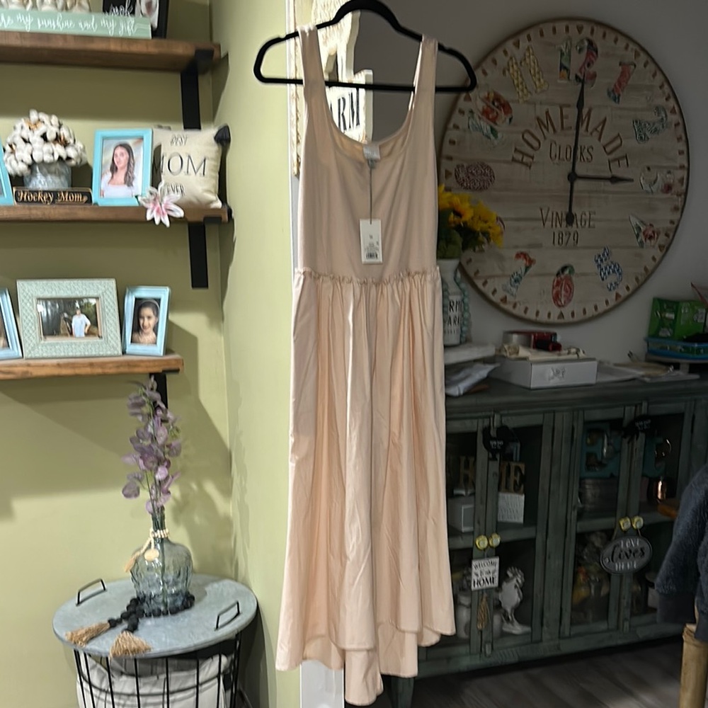 A New Day Pink Sleeveless Scoop Neck Midi Sundress